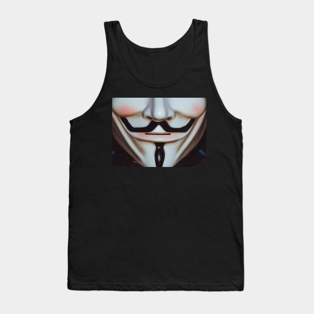 Funny smiling mouth mask Tank Top by jack22